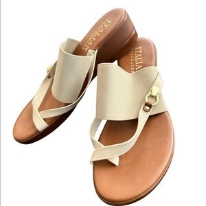 Italian Shoemakers Women's Tan and Cream Sandals